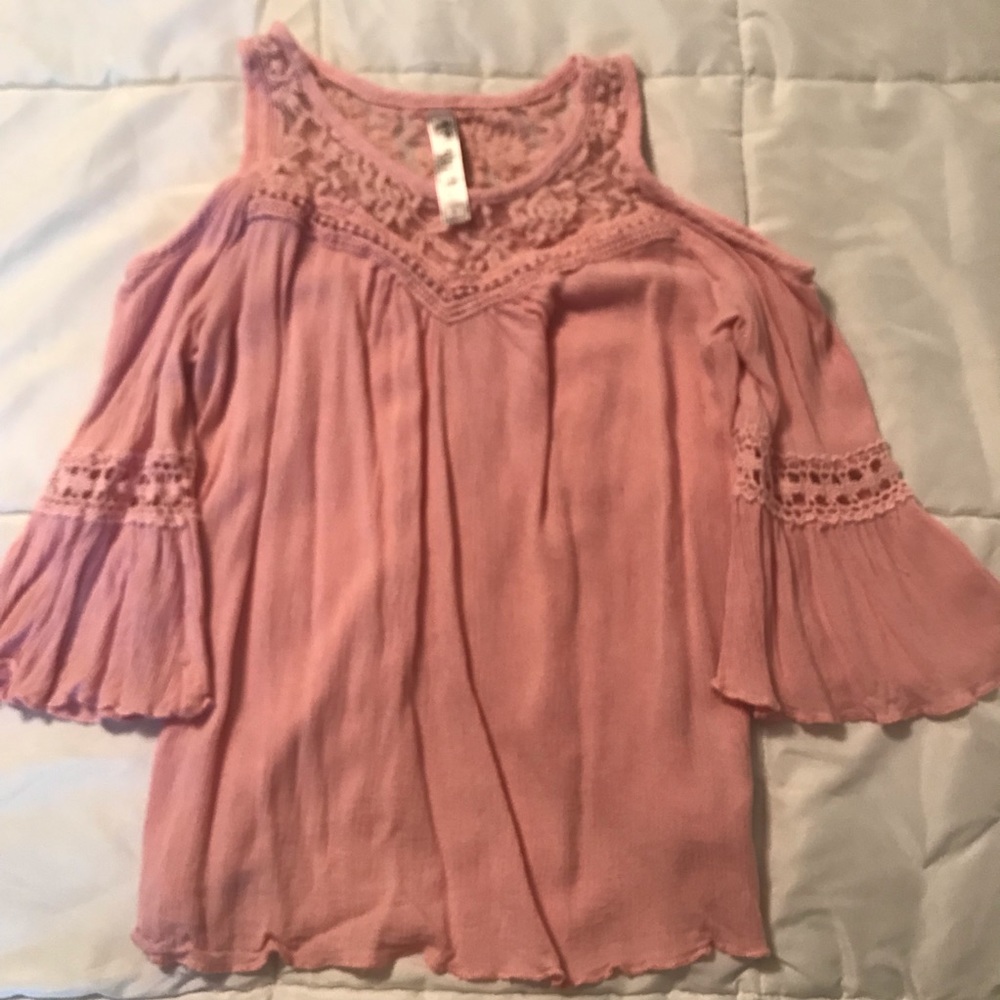Girls Beautees Cold Shoulder Top